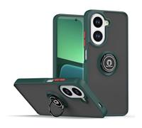 UPLAI Case for Xiaomi Poco X8 Pro, Ultra Thin Shockproof Cover with Magnetic Ring Holder, Premium PC + TPU Bumper Stylish Translucent Frosted Cover.(Dark Green)