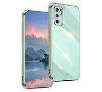 UPLAI Case for Xiaomi Redmi Note 10 5G / Poco M3 Pro 5G, Ultra Thin Shockproof Protection Cover with Electroplating Design, Premium TPU Bumper and Soft Silicone Stylish Durable Cover.(Green)