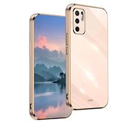 UPLAI Case for Xiaomi Redmi Note 10 5G / Poco M3 Pro 5G, Ultra Thin Shockproof Protection Cover with Electroplating Design, Premium TPU Bumper and Soft Silicone Stylish Durable Cover.(Pink)