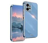 UPLAI Case for Xiaomi Redmi Note 12 4G, Ultra Thin Shockproof Protection Cover with Electroplating Design, Premium TPU Bumper and Soft Silicone Stylish Durable Cover.(Blue)