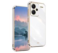 UPLAI Case for Xiaomi Redmi Note 13 Pro+ Plus 5G, Ultra Thin Shockproof Protection Cover with Electroplating Design, Premium TPU Bumper and Soft Silicone Stylish Durable Cover.(White)