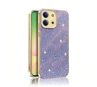 UPLAI Glitter Case for Xiaomi Redmi 15C 5G/4G / POCO C85 with Water Ripple 3D Iridescent Cover for Women Girls Luxury Bling Electroplated Edge Full Protection Shockproof, Purple