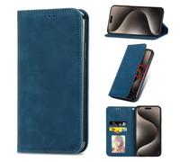 UPLAI Leather Case for Fairphone 5 5G, Magnetic Closure Folio Shockproof Cover with Kickstand Card Slots, Premium PU TPU Skin Feel Durable Wallet Case. Blue