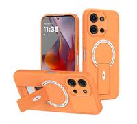 UPLAI Magnetic Case for Motorola Moto G75 5G with Stand Slim Soft TPU Oleophobic Coating Matte Back Cover Camera Full Protection Military-Grade Shockproof, Orange