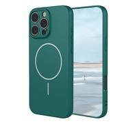 UPLAI Magnetic Case for OPPO A38 4G / OPPO A18 4G, Ultra Thin Silky Liquid Silicone Shockproof Cover with Camera Protection, Soft Fiber Lining TPU Fashion Case. Dark Green