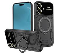 UPLAI Magnetic Case for OPPO A5X 5G/4G with 360° Spin Kickstand Shatterproof Camera Protector TPU Edge Military Grade Drop Shockproof Protection Cover, Black