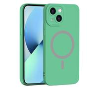 UPLAI Magnetic Case for OPPO A6X 4G/5G Slim Liquid Silicone Cover Scratch-Resistant Microfiber Lining Solid Color Matte TPU Camera Protection Shockproof, Green