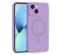 UPLAI Magnetic Case for OPPO A6X 4G/5G Slim Liquid Silicone Cover Scratch-Resistant Microfiber Lining Solid Color Matte TPU Camera Protection Shockproof, Purple