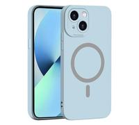 UPLAI Magnetic Case for OPPO A6X 4G/5G Slim Liquid Silicone Cover Scratch-Resistant Microfiber Lining Solid Color Matte TPU Camera Protection Shockproof, Light Blue