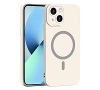 UPLAI Magnetic Case for OPPO A6X 4G/5G Slim Liquid Silicone Cover Scratch-Resistant Microfiber Lining Solid Color Matte TPU Camera Protection Shockproof, White
