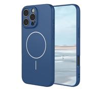 UPLAI Magnetic Case for OPPO Find X5 Lite 5G, Ultra Thin Silky Liquid Silicone Shockproof Cover with Camera Protection, Soft Fiber Lining TPU Fashion Case. Blue
