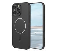 UPLAI Magnetic Case for OPPO Find X5 Lite 5G, Ultra Thin Silky Liquid Silicone Shockproof Cover with Camera Protection, Soft Fiber Lining TPU Fashion Case. Black