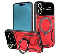 UPLAI Magnetic Case for OPPO Reno 14 FS (OPPO Reno 14F 5G/4G) with 360° Spin Kickstand Shatterproof Camera Protector TPU Edge Military Grade Drop Shockproof Protection Cover, Red