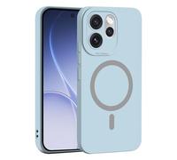 UPLAI Magnetic Case for Oppo Reno 15 Pro 5G Slim Liquid Silicone Cover Scratch-Resistant Microfiber Lining Solid Color Matte TPU Camera Protection Shockproof, Light Blue