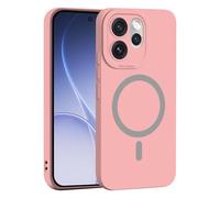 UPLAI Magnetic Case for Oppo Reno 15 Pro 5G Slim Liquid Silicone Cover Scratch-Resistant Microfiber Lining Solid Color Matte TPU Camera Protection Shockproof, Pink