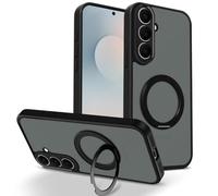 UPLAI Magnetic Case for VIVO V70 FE, Ultra Thin Shockproof Translucent Cover with Ring Kickstand, Premium PC + TPU Bumper Stylish Matte Skin-friendly Case. Black
