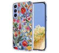 UPLAI Printed Case for Samsung Galaxy A16 5G/4G with Cute Flower Pattern Cover Girl Women Clear TPU Transparent Shockproof scratch Silicone Slim Stylish Durable, Lily
