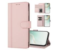 UPLAI Wallet Case for OPPO A5M / OPPO A5 5G/4G, Premium Vintage Large Capacity Leather Flip Magnetic Closure Cover with Card Holder, Kickstand Wrist Strap, Pink