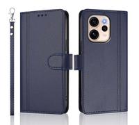 UPLAI Wallet Case for OPPO Reno 15 FS 5G (Reno15 F), Premium Vintage Large Capacity Leather Flip Magnetic Closure Cover with Card Holder, Kickstand Wrist Strap, Blue
