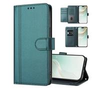UPLAI Wallet Case for Oukitel C61, Premium Vintage Large Capacity Leather Flip Magnetic Closure Cover with Card Holder, Kickstand Wrist Strap, Dark Green