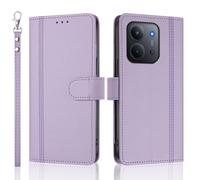 UPLAI Wallet Case for Xiaomi Redmi 15C 5G/4G / POCO C85, Premium Vintage Large Capacity Leather Flip Magnetic Closure Cover with Card Holder, Kickstand Wrist Strap, Light Purple