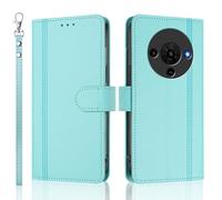 UPLAI Wallet Case for ZTE Blade A76 5G, Premium Vintage Large Capacity Leather Flip Magnetic Closure Cover with Card Holder, Kickstand Wrist Strap, Light Green