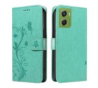 UPLAI Wallet Cover per Motorola Moto G06 / G06 Power, Custodia Tree Embossed PU Leather Flip with Card Slots Kickstand Case Magnetic Protective RFID Blocking, Green