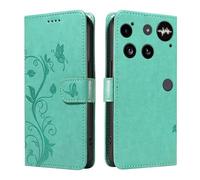 UPLAI Wallet Cover per Nothing Phone (3), Custodia Tree Embossed PU Leather Flip with Card Slots Kickstand Case Magnetic Protective RFID Blocking, Green
