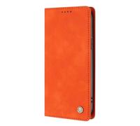 UPLAI Wallet Flip Case for Fairphone 6, Premium Leather Cover with RFID-blocking Card Holder, Kickstand, Shockproof & Hidden Magnetic Adhesion, Orange