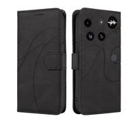 UPLAI Wallet Flip Case for Nothing Phone (3), Premium Vintage PU Leather Cover with 3 Card Holder, Kickstand, Shockproof & Hidden Magnetic Adhesion, Black