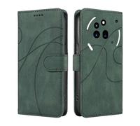 UPLAI Wallet Flip Case for Nothing Phone (3a) Pro 5G, Premium Vintage PU Leather Cover with 3 Card Holder, Kickstand, Shockproof & Hidden Magnetic Adhesion, Green