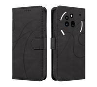 UPLAI Wallet Flip Case for Nothing Phone (3a) Pro 5G, Premium Vintage PU Leather Cover with 3 Card Holder, Kickstand, Shockproof & Hidden Magnetic Adhesion, Black