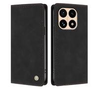 UPLAI Wallet Flip Case for Xiaomi 15T 5G, Premium Leather Cover with RFID-blocking Card Holder, Kickstand, Shockproof & Hidden Magnetic Adhesion, Black