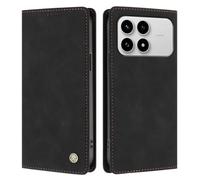 UPLAI Wallet Flip Case for Xiaomi Poco F8 Pro 5G, Premium Leather Cover with RFID-blocking Card Holder, Kickstand, Shockproof & Hidden Magnetic Adhesion, Black