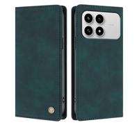 UPLAI Wallet Flip Case for Xiaomi Poco F8 Pro 5G, Premium Leather Cover with RFID-blocking Card Holder, Kickstand, Shockproof & Hidden Magnetic Adhesion, Dark Green