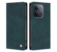 UPLAI Wallet Flip Case for Xiaomi Redmi 15C 5G/4G/POCO C85, Premium Leather Cover with RFID-blocking Card Holder, Kickstand, Shockproof & Hidden Magnetic Adhesion, Dark Green