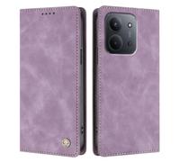 UPLAI Wallet Flip Case for Xiaomi Redmi 15C 5G/4G/POCO C85, Premium Leather Cover with RFID-blocking Card Holder, Kickstand, Shockproof & Hidden Magnetic Adhesion, Purple