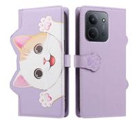 UPLAI Wallet Flip Case for Xiaomi Redmi 15C 5G/4G/POCO C85, Premium PU Leather Pattern Cover with Kickstand, Card Slots Shockproof Magnetic Wireless Charging Women, Light Purple
