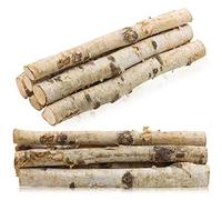 Uplama 6Pack Small Birch Logs for Fireplace Unfinished Wood Crafts DIY Home Decorative Burning,Fireplace Log Set (0.78''-1.18'' Dia. x 12" Long)