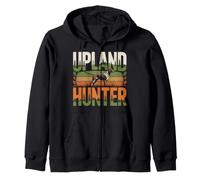 Upland Hunter Bird Dog Field Hunting Trails Zip Hoodie