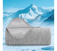 Uplayteck Bamboo Cooling Blanket - Double-sided Soft Bed Throw Summer Blankets, Breathable Cold Bed Blanket for Night Sweats Sofa Home Office - 59"x79", Light Grey