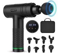 Uplayteck Massage Gun Deep Tissue - Powerful 30 Speeds Handheld Muscle Massager with 8 Heads, Portable Carrying Case, LCD Touch Screen & 2500mAh Long-Lasting Battery, 3200rpm for Muscle Relaxation