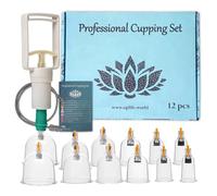 Uplife Cupping Therapy Set - 12 Suction Cups for Muscle, Neck and Back Pain Relief - Anti Cellulite Suction Cups for Body, Massage Cups for Cupping Therapy - Hijama Cupping Kit, Massage Kit