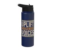 Uplift Indigenous Voices Native American Native Pride Stainless Steel Insulated Water Bottle