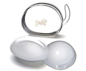Uplift Secret Silicone Bra Inserts - Clear Gel Push Up Breast Pads - Bra Padding Bust Enhancer, Clear, Large