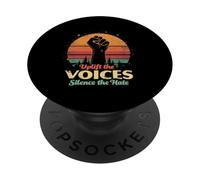 Uplift The VOICES Silence The Hate Retro Empowerment PopSockets Adhesive PopGrip