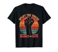 Uplift The Voices Silence The Hate Retro Empowerment T-Shirt