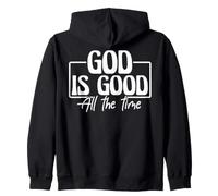Uplifting Christian Message God is Good All the Time Zip Hoodie