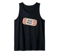 Uplifting Jesus Heals Bandage with Hearts Tank Top
