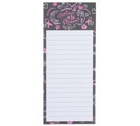 Uplifting Magnetic Notepad 60 Pages Recycled Paper Fun Inspirational Quotes for Fridge Grocery List Office Animal Lovers (Pink Ribbon)
